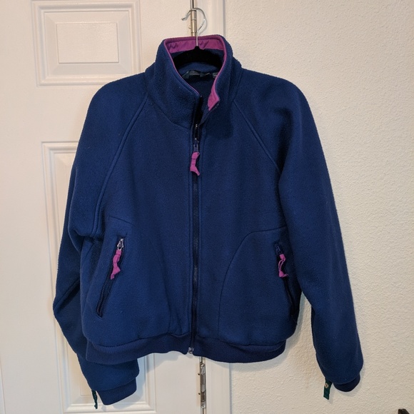 Vintage fleece bomber-style zip up jacket - Picture 1 of 4